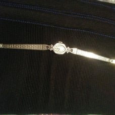 Vintage 14k white gold & diamonds ladies