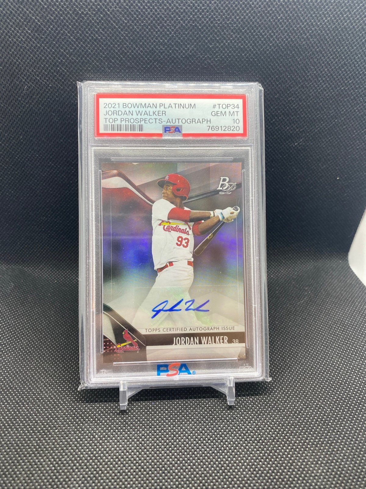 Jordan walker bowman platinum auto PSA 10