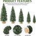 30Pcs Mini Christmas Tree Decor, Artificial Christmas Tree 5 Sizes,Mini Sisal Sn