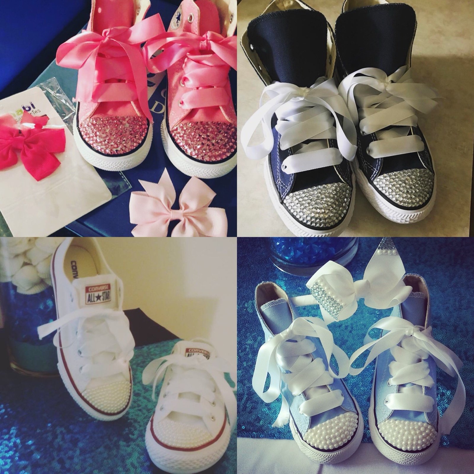Partially Bedazzled Converses