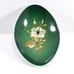 WALLENDORF GREEN AND GOLD RELIEF PORCELAIN OVAL DISH