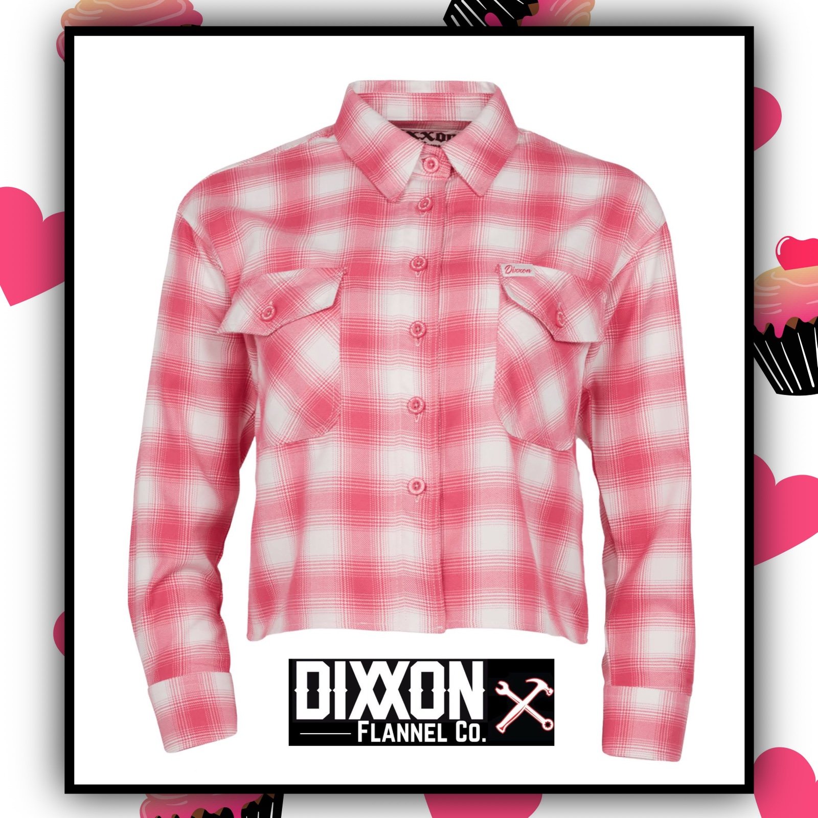 NEW!! DIXXON The Valentine Ladies Crop Flannel #DIX-61-R