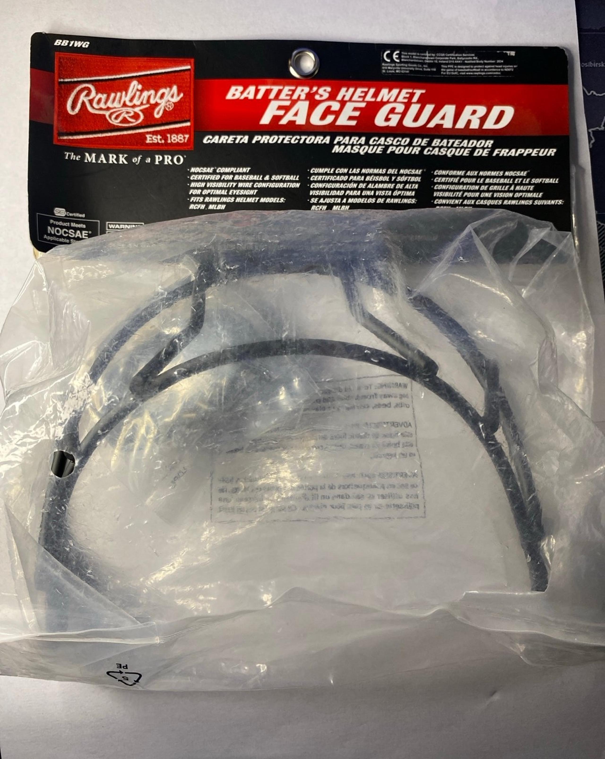 Rawlings Batter’s Helmet Face Guard Rawlings Baseball Batting Batter's Helmet