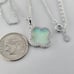 Opal clover rhodium solid 925 sterling silver necklace