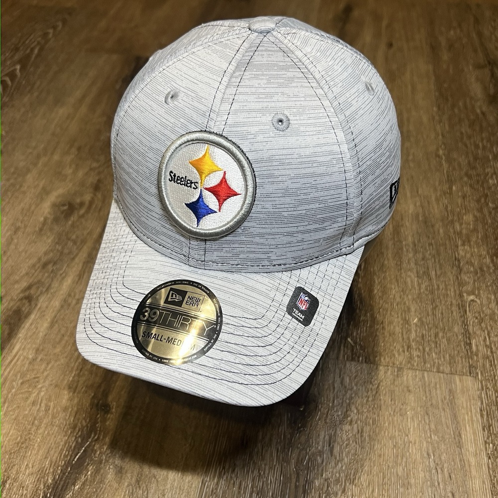 New Era Pittsburgh Steelers Hat Gray S M 39Thirty Flex Fitted NFL Football