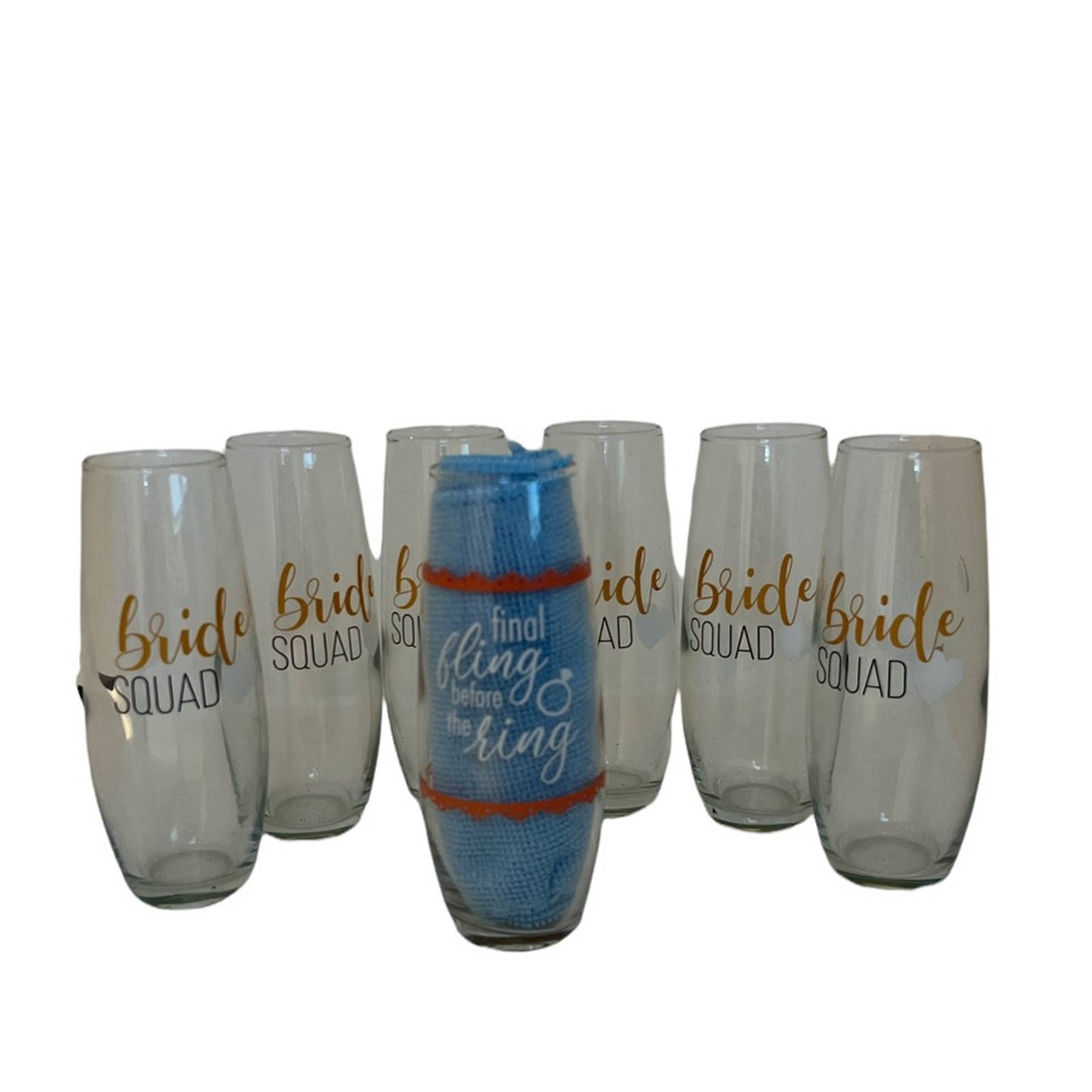 Bride Squad Final Fling Before the Ring Glasses
