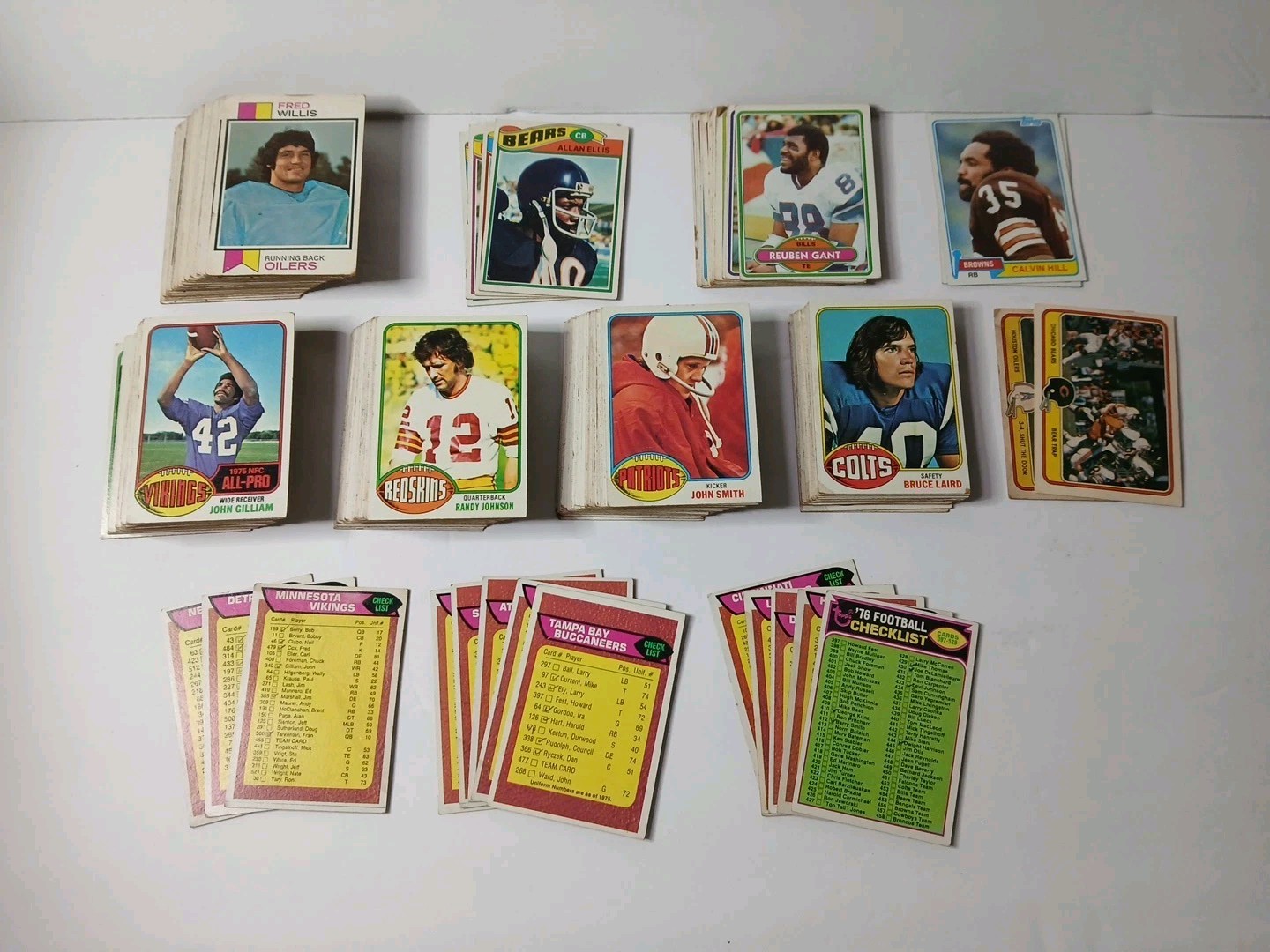 240 1972 1976 1977 1980 1981 Topps Lot NFL Football Cards Partial Set Collection
