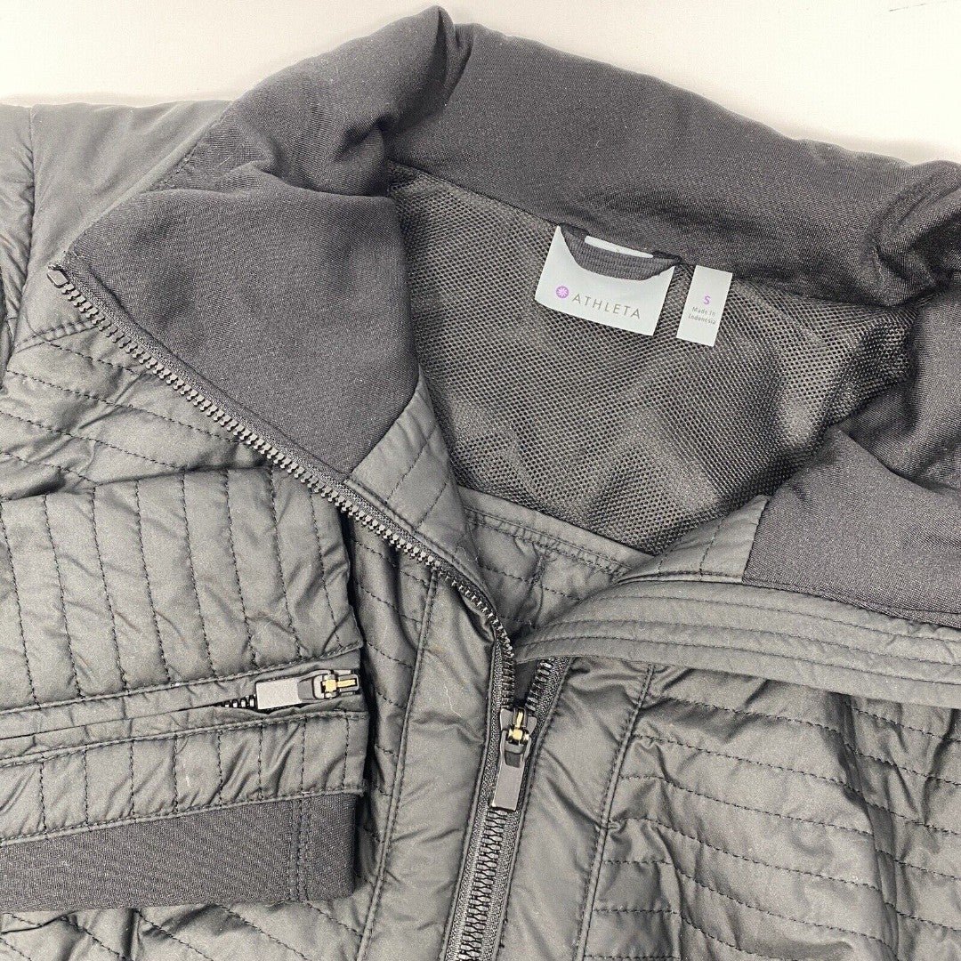 ATHLETA Full Zipped Black Women's Jacket Sz Small