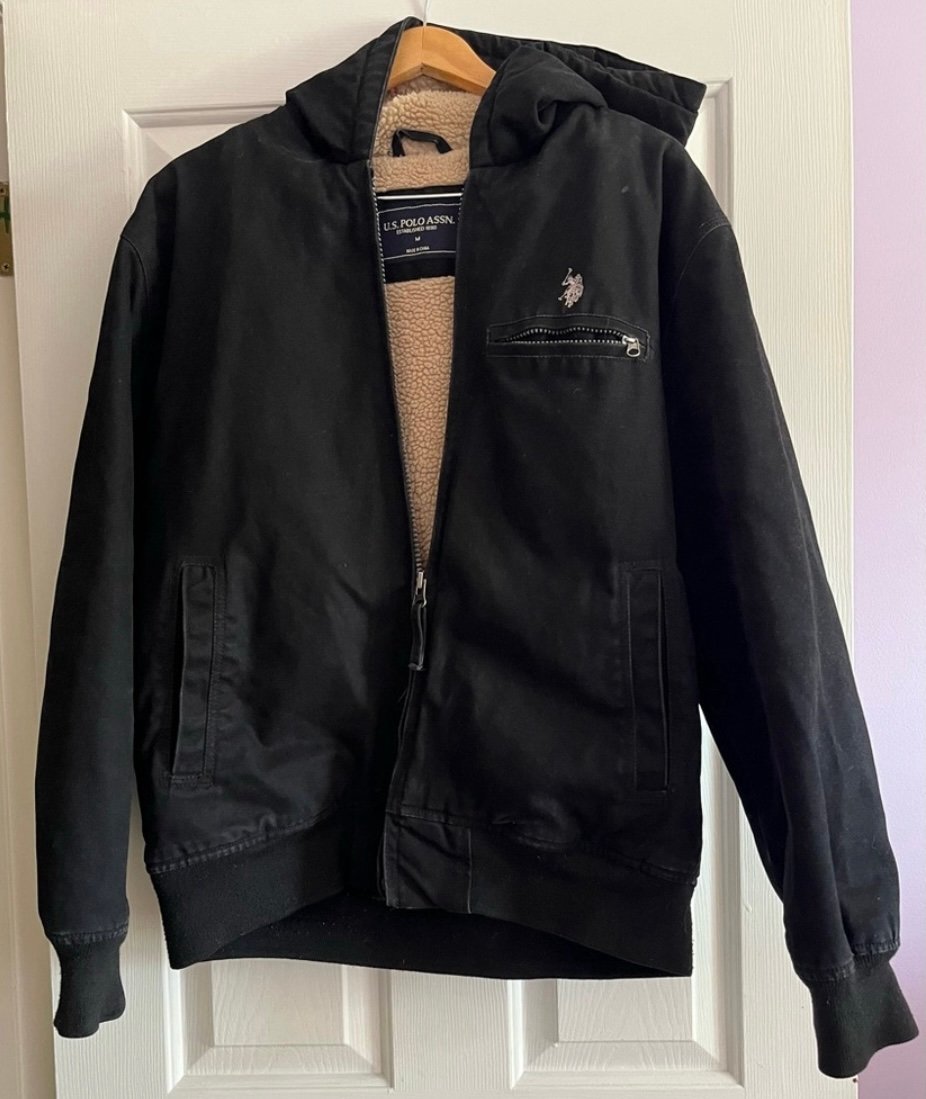 US Polo Association Men’s Hooded Jacket Size Medium Color Black