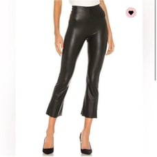 NEW Commando Faux Leather Crop Flare Leggings size XL