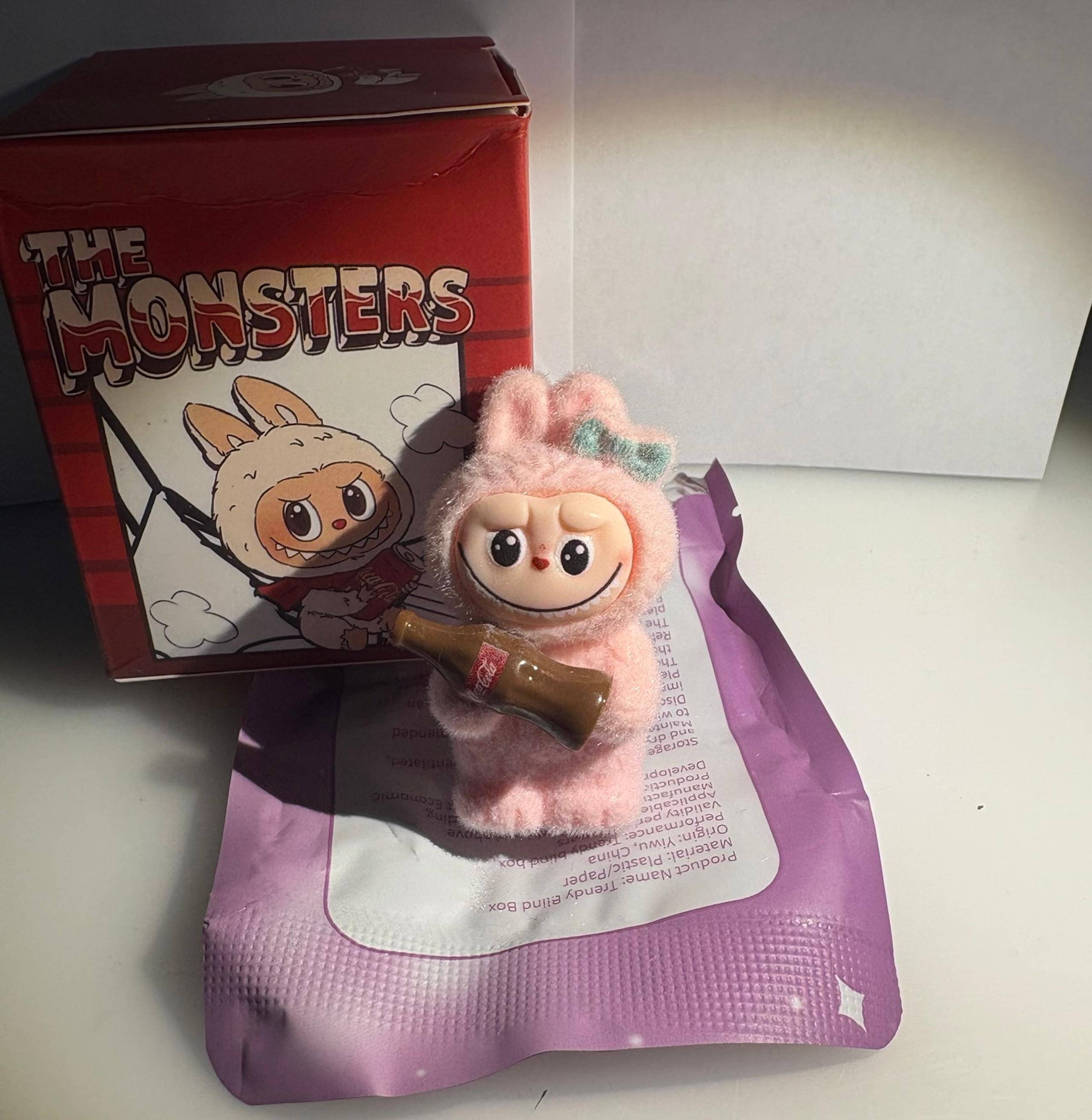Labubu Coke Figure Pink The Monsters