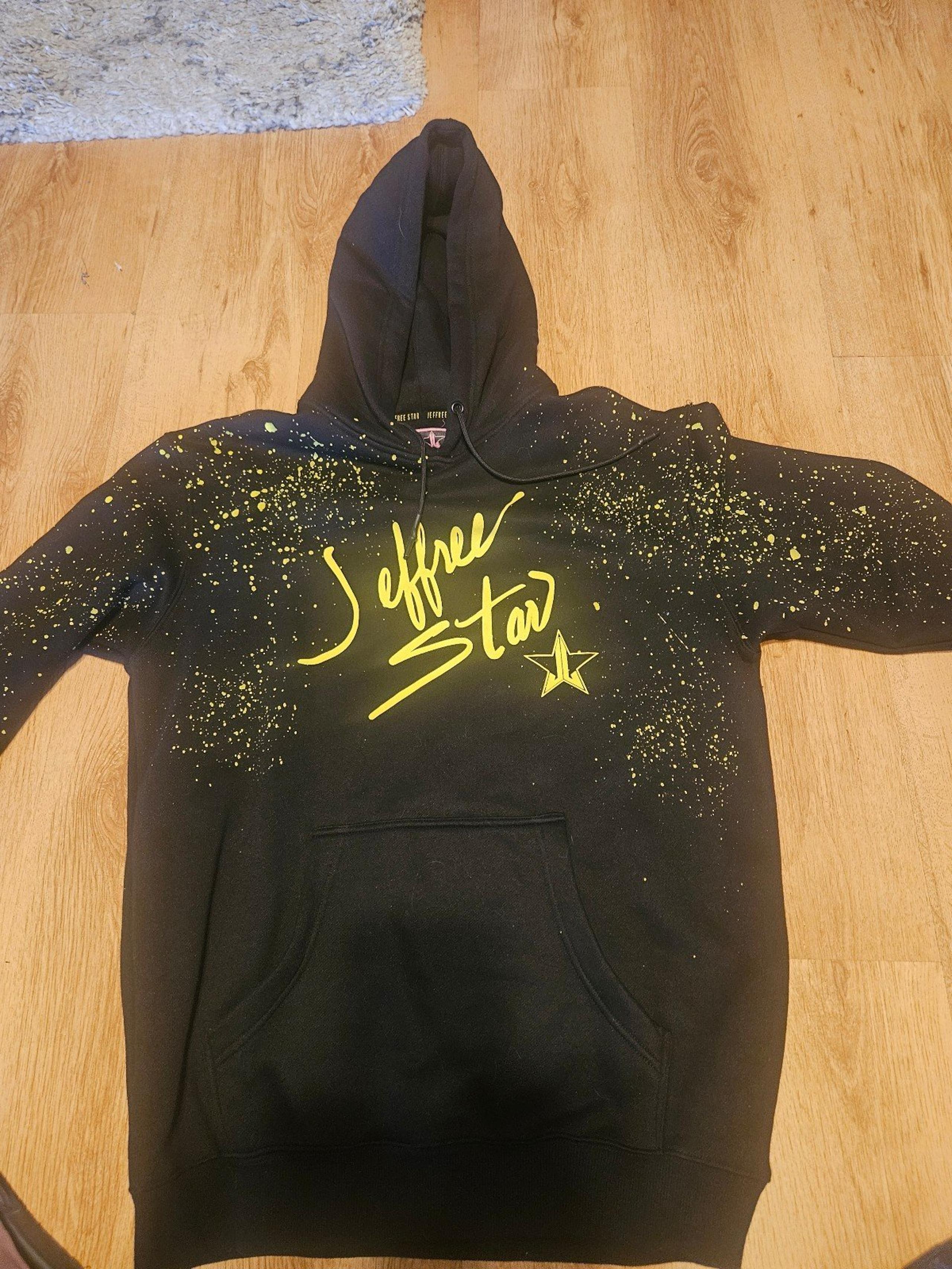 Jeffree Star AOP paint splatter hoodie size lg