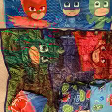 Pjs masks twin size sheet set with weighted blanket and body pillow