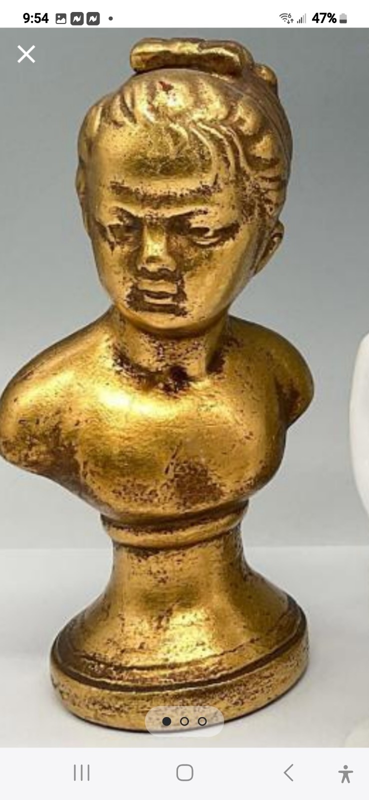 Statue gold girl child