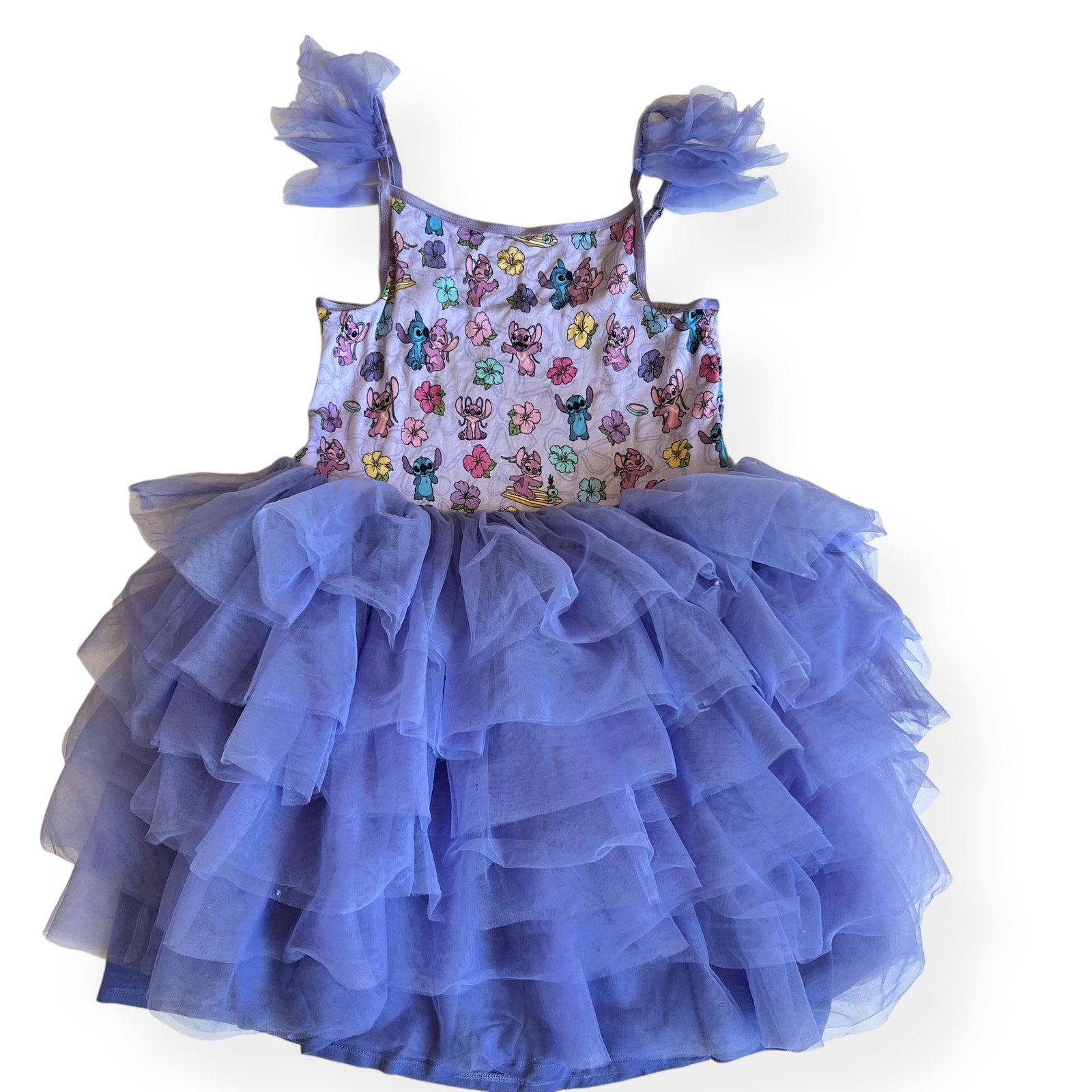 Posh Peanut Disney Lilo & Stitch Tulle Smocked Dress