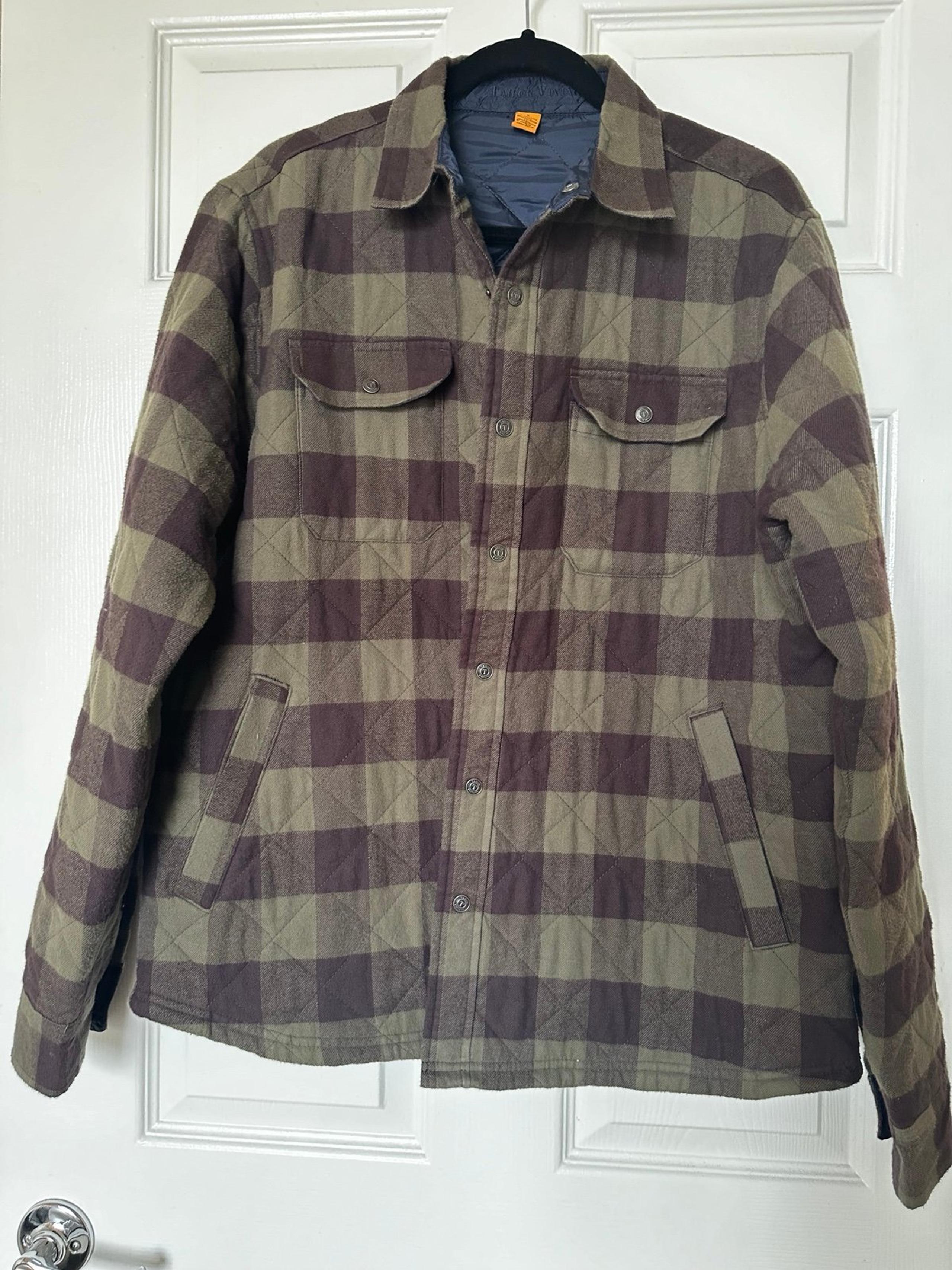 Tailor Vintage Men’s Button down insulated Flannel jacket sz large
