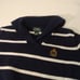 Mens Lauren Ralph Lauren Classic Embroidered Striped Polo Sweater Shawl Collar L