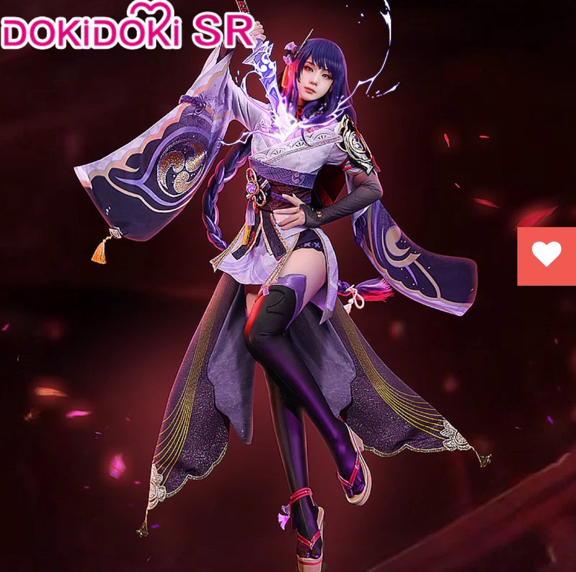 Raiden Shogun Ei Cosplay DokiDoki SR Medium + Shoes