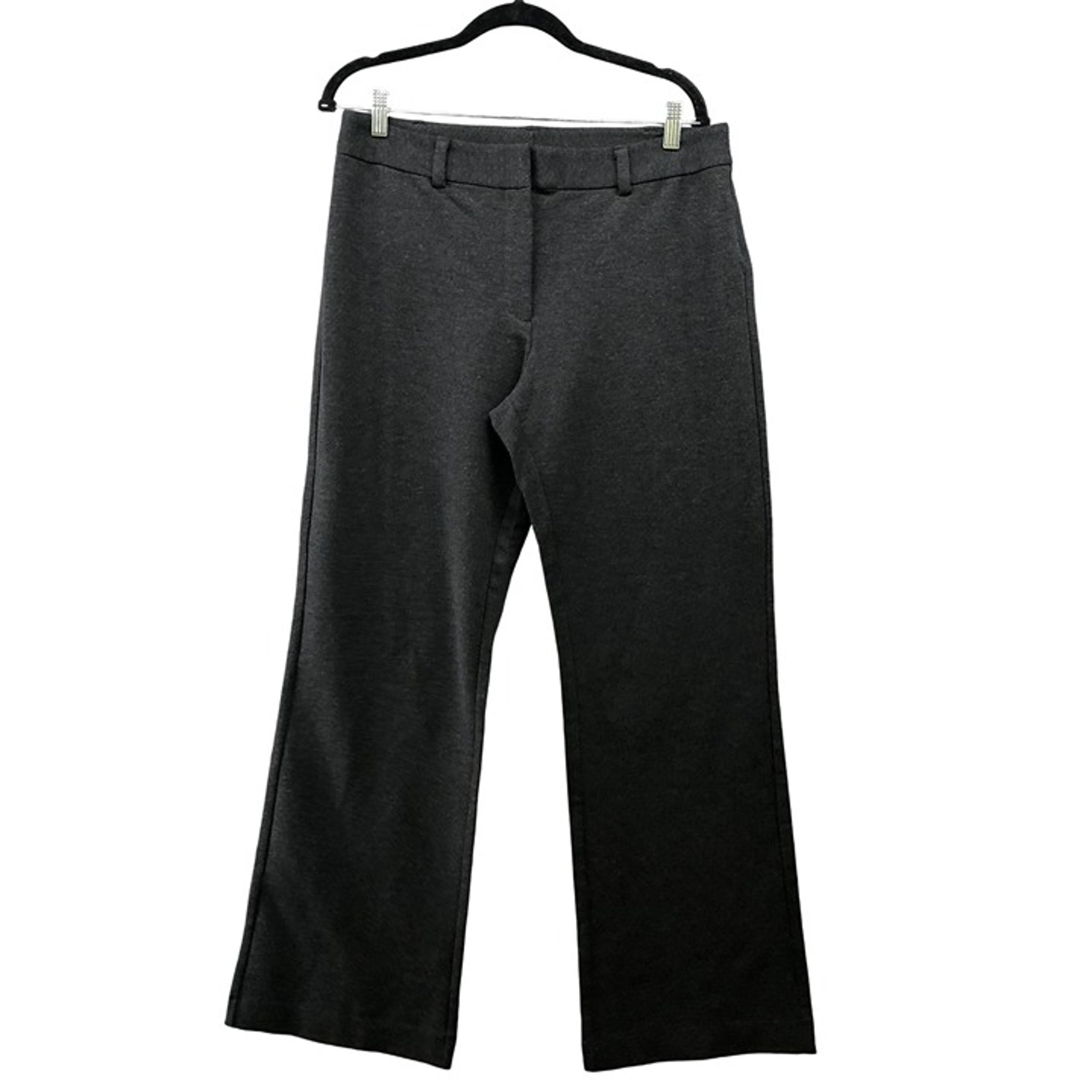 NWT Lands' End Fit 2 Ponte Knit Trouser Pants Womens Size 12 Gray Boot Cut Flare