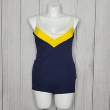 VTG 60s Elizabeth Stewart 2 Piece Tankini Bathing Suit, Size 11