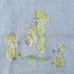 Vintage Higbee Baby Blanket Made in Scotland Yellow Bears Ivory Knit 36 x 29