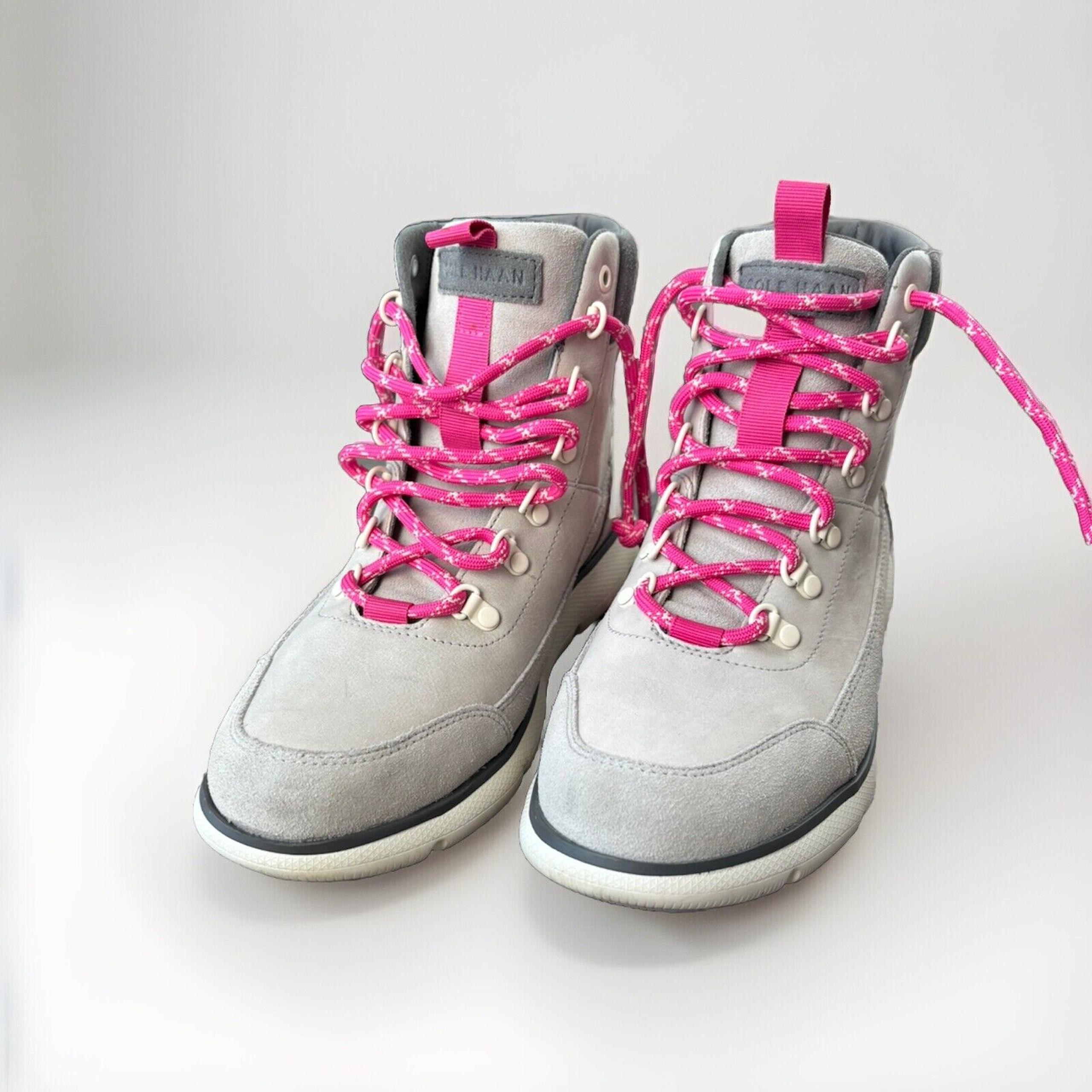 Cole Haan ZG Omni Hiker Boots Womens Size 8 Gray Pink W23085