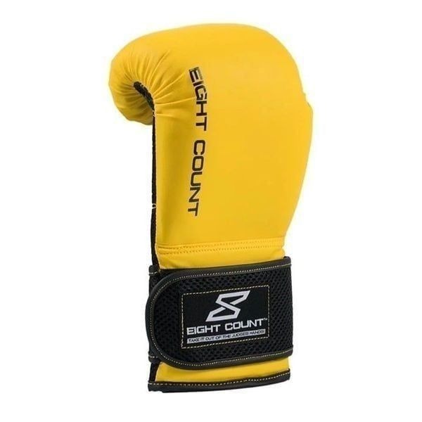 Eight Count Yellow 12 OZ Boxing / Martial Art Gloves M/L
