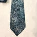 Vintage George Nebel Silk Neck Tie Italy Blue Sponge Paint Print Splat Abstract