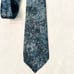 Vintage George Nebel Silk Neck Tie Italy Blue Sponge Paint Print Splat Abstract