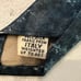 Vintage George Nebel Silk Neck Tie Italy Blue Sponge Paint Print Splat Abstract