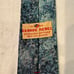 Vintage George Nebel Silk Neck Tie Italy Blue Sponge Paint Print Splat Abstract