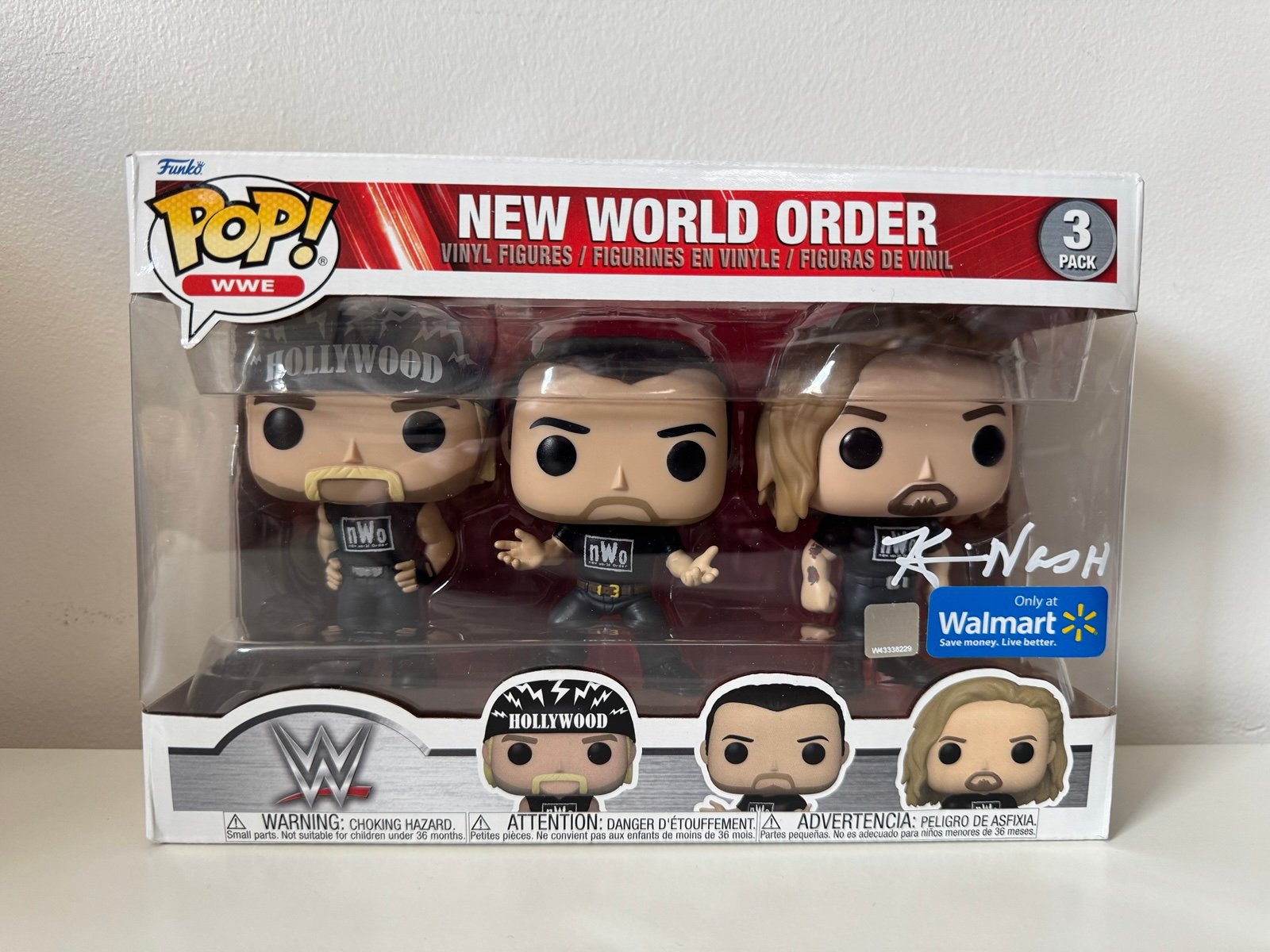 WWE Funko Pop NWO Hulk Hogan, Scott Hall, Kevin Nash Signed JSA Auth MINT