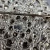 VTG Signed West Germany White Milk Glass Aurora Borealis Crystal Bugle Brooch