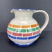 Pier 1 One Pottery Pitcher Italy Hand Painted Vintage Ewer Jug Modern Farmhouse