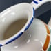 Pier 1 One Pottery Pitcher Italy Hand Painted Vintage Ewer Jug Modern Farmhouse