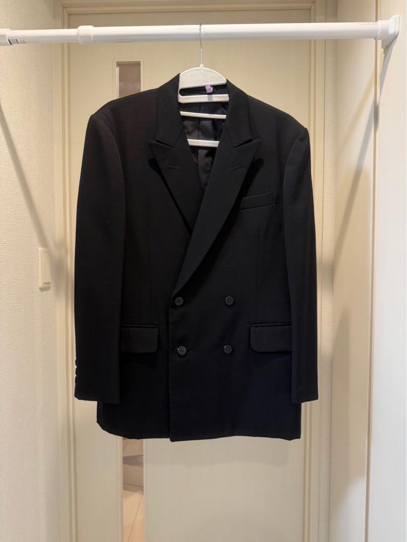Black Double-Breasted Tailored Jacket