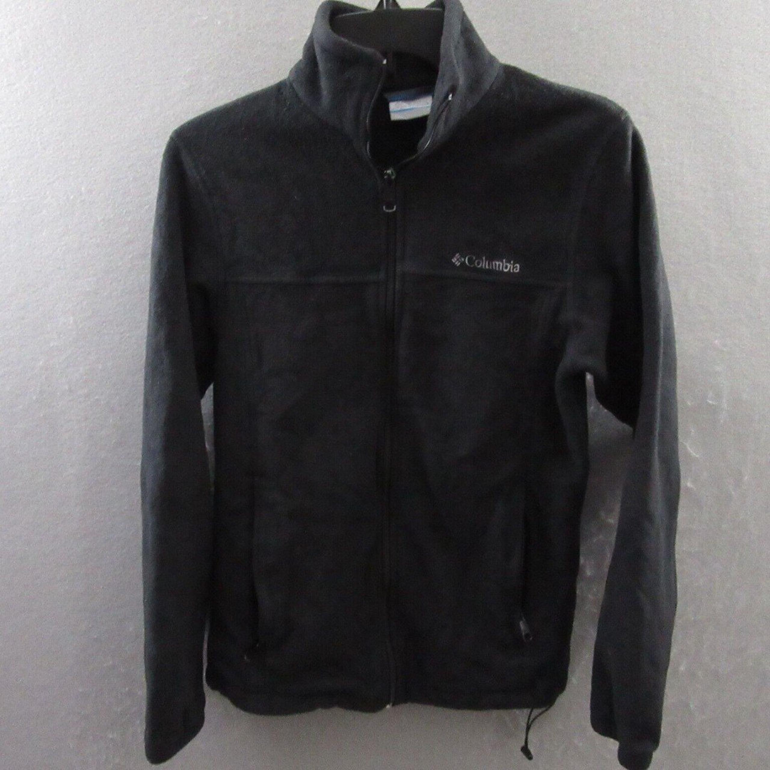 Columbia Mens Active Jacket Size S Black Full Zip Pocket Track Sportswear