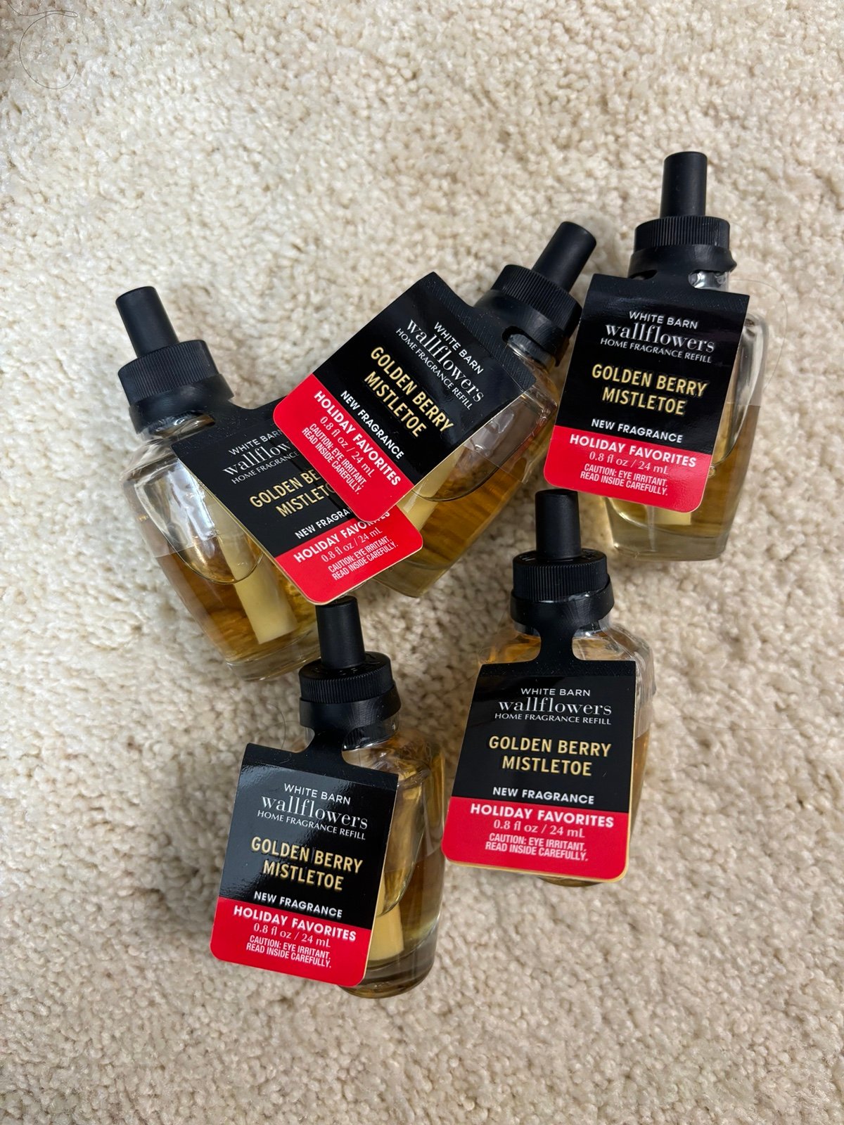 NEW NWT 5 Bath & Body Works Refills-Golden Berry Mistletoe