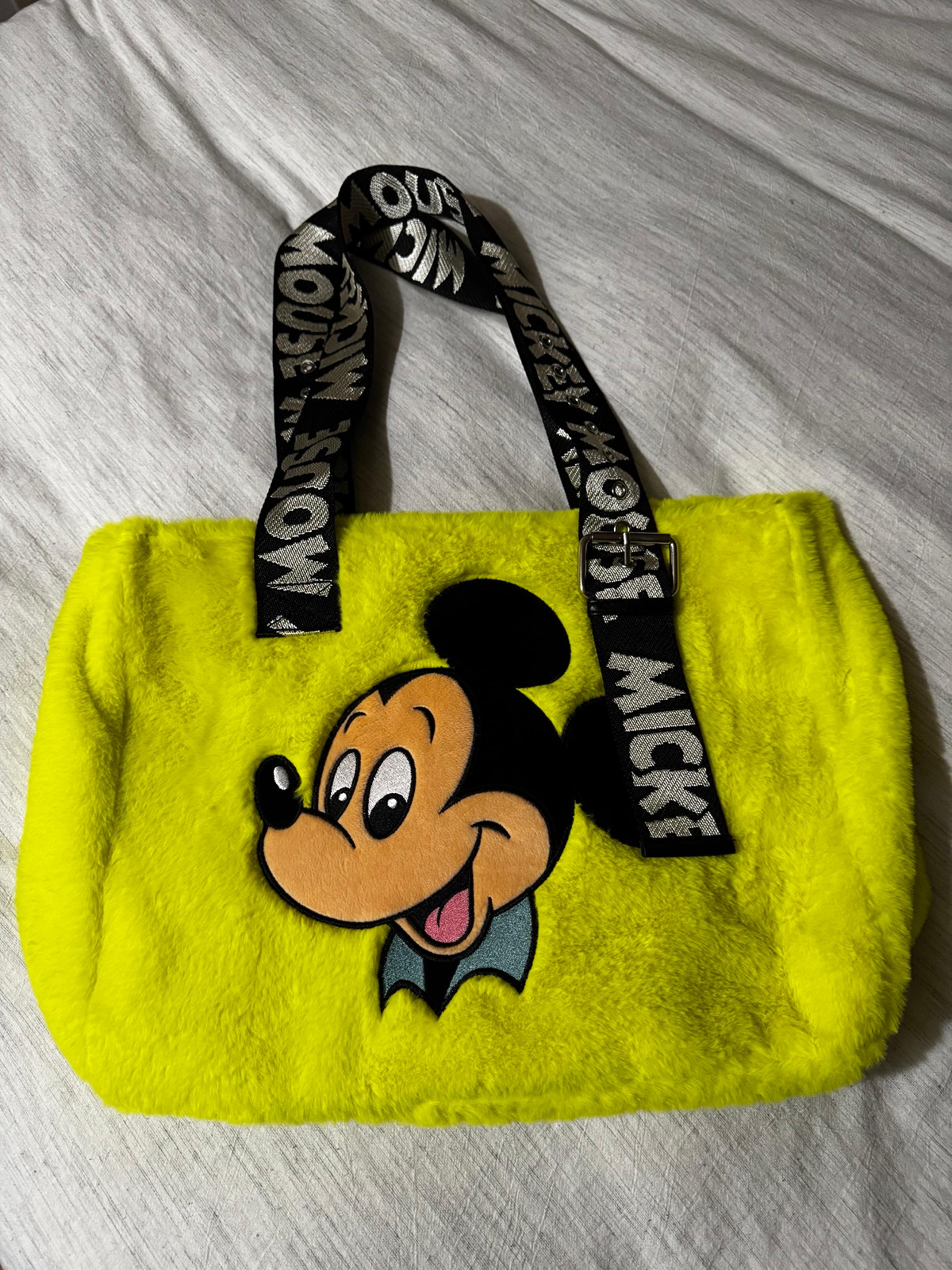 Mickey Mouse neon plush tote