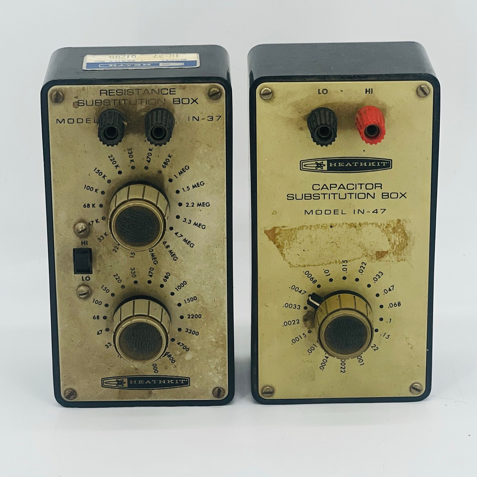 Heathkit Resistance Substitution box IN-37 + Capacitor box IN-47