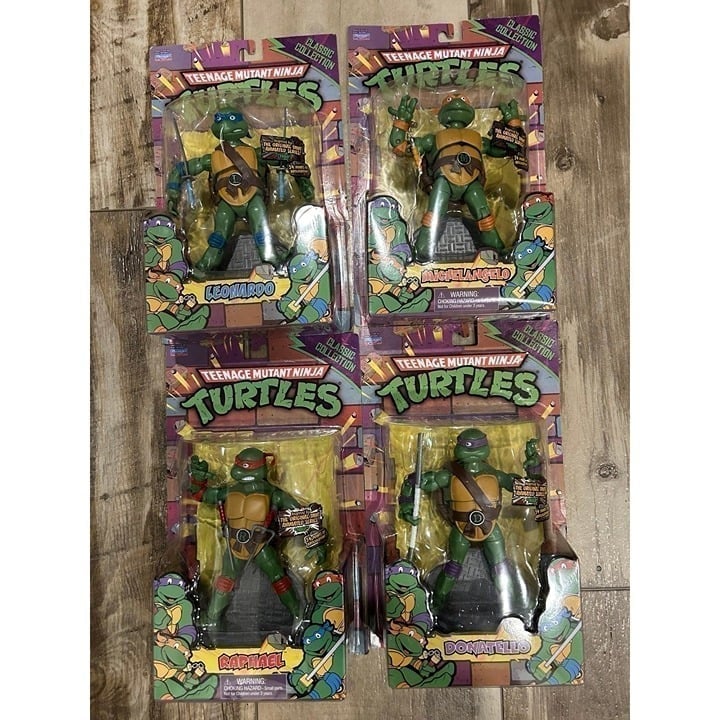 new lot of 4 teenage mutant ninja turtles classic collection figures