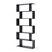 Household high-quality strong Staggered 6-Shelf Bookcase-1szs