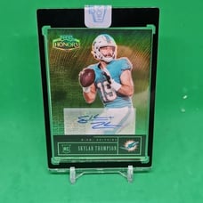 2022 Panini Honors Skylar Thompson Auto RC Green Prizm #11/20 Rookie Autograph