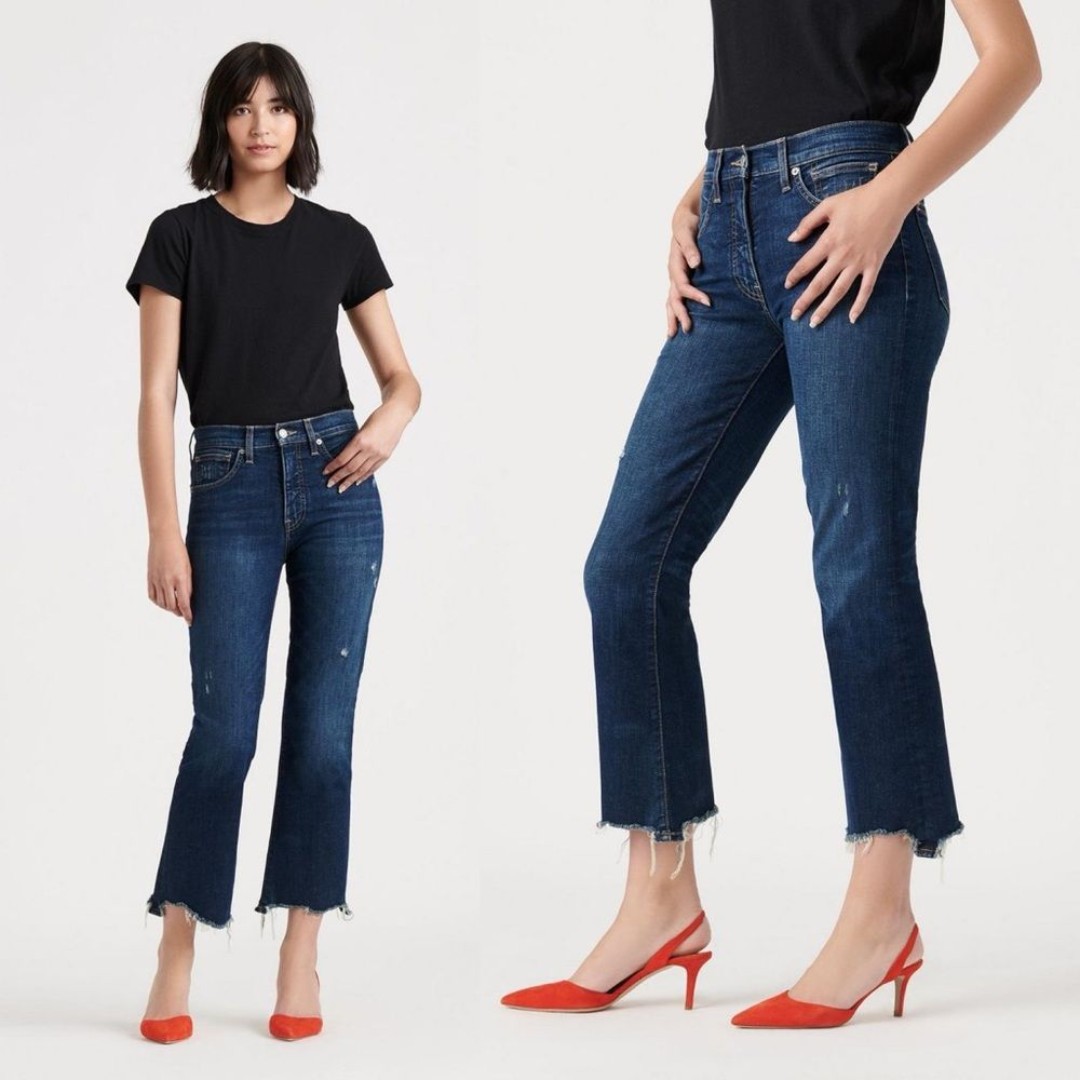 Lucky Brand Womens Jeans 27 High Rise Bridgette Crop Mini Boot Cupid Wash