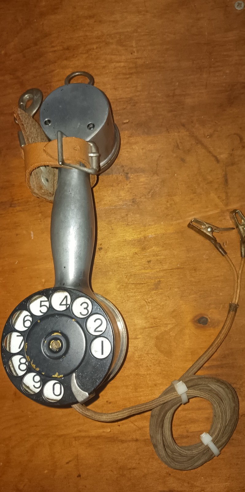 Antique lineman's rotary telephone