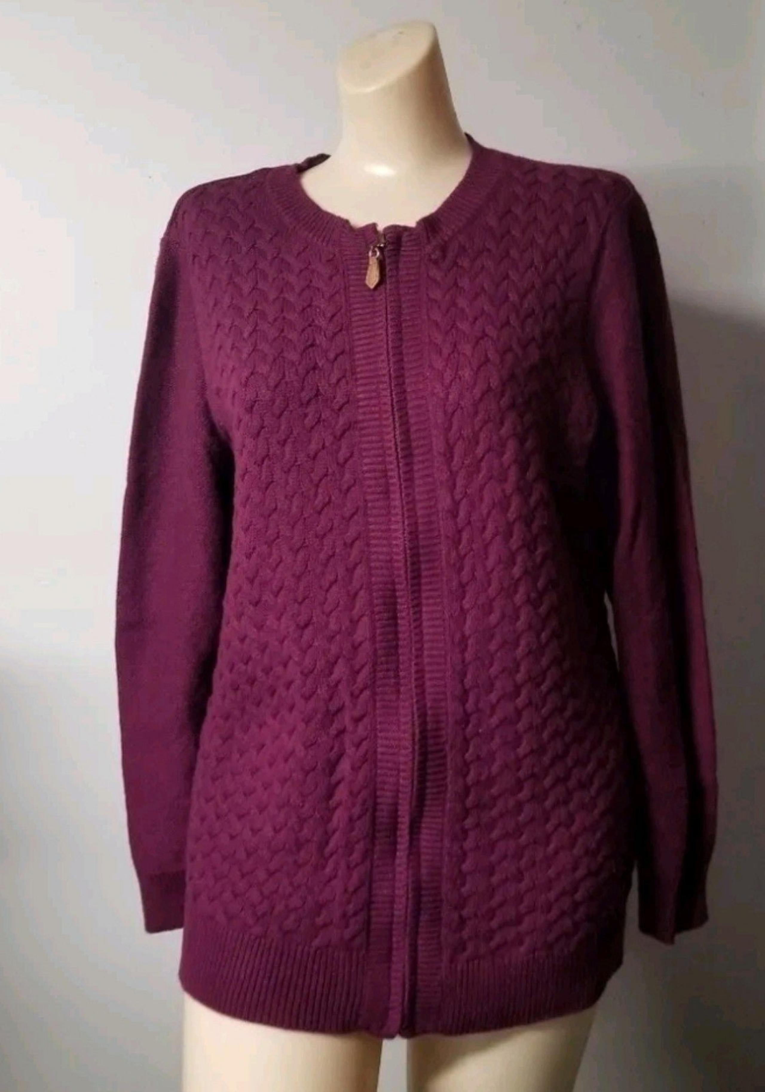 Charter Club women's sweater purple tunic size petite/large