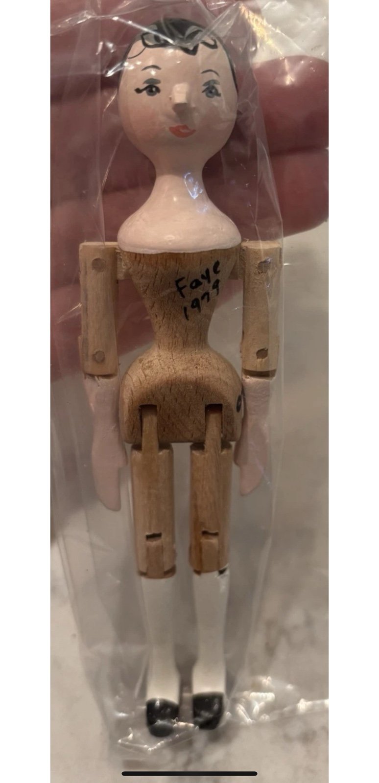 Vintage Wood PEG Doll