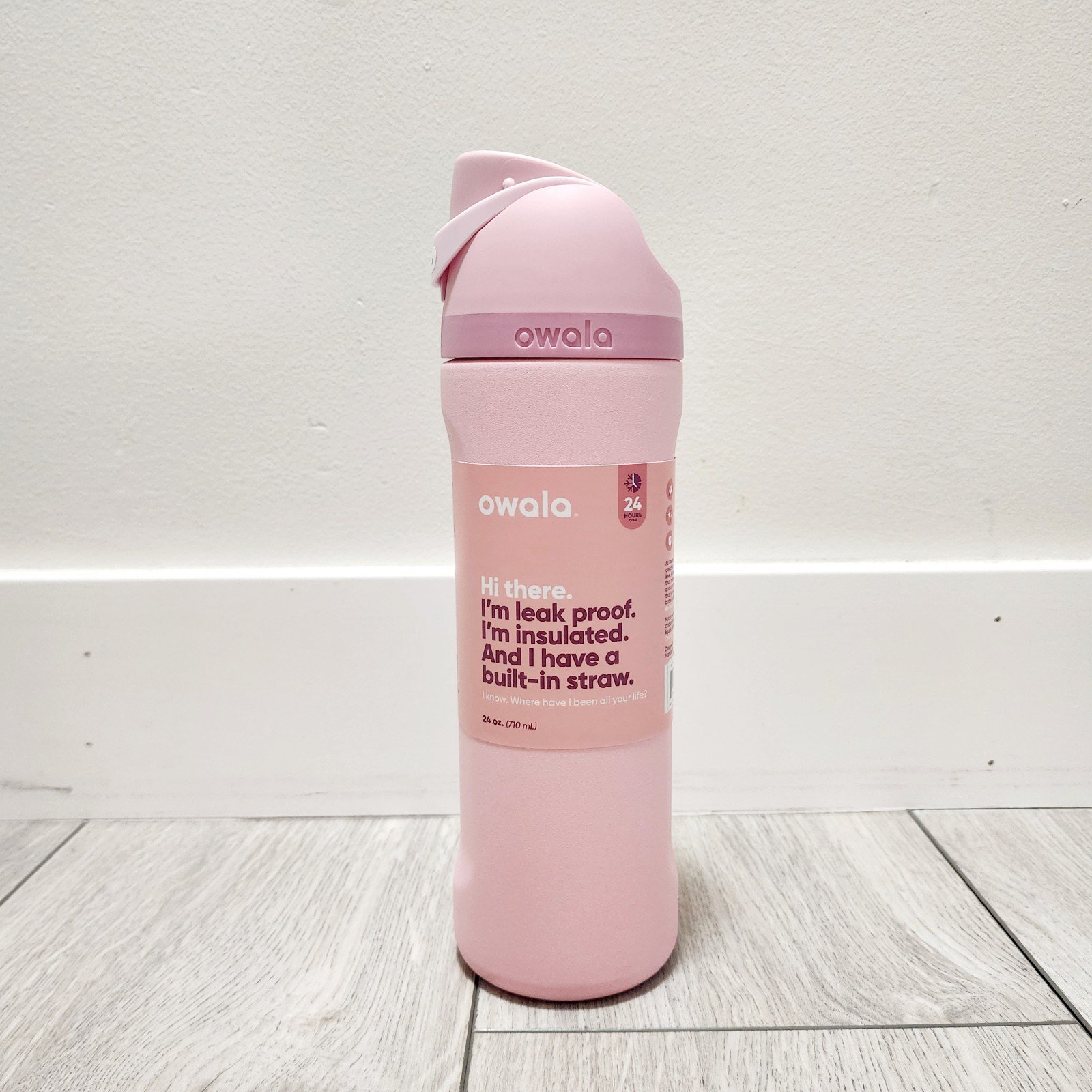 Owala FreeSip 24oz Stainless Steel Water Bottle Rose Quartz