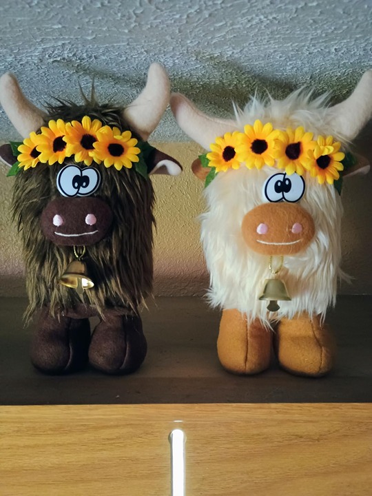 Cow Decor - Spring Scottish Cow Plush Gnomes Decorations for Home Stuffed Animal