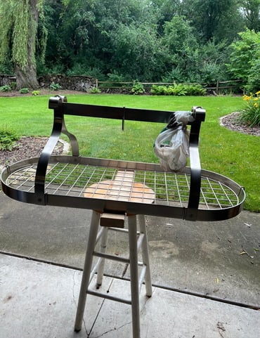 Gourmet stainless steel pot rack